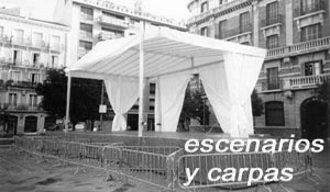 Escenarios, carpas y stands